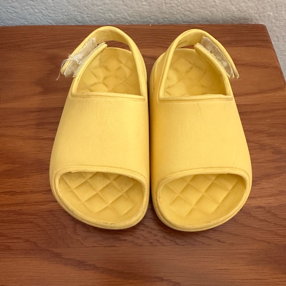 Yellow Slip-On Kids Slide Sandals